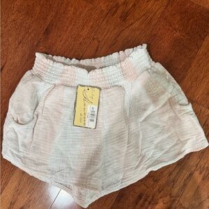 Vintage Havana Cabana White and Pink Striped Shorts